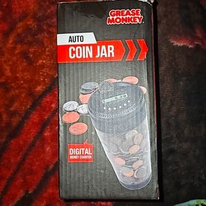Digital Coin Bank Auto Cup Black Fits Vehicle Cup Holder NEW